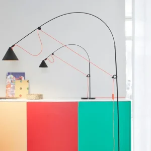 Muuto Stehleuchten-Midgard AYNO L Stehleuchte, 3000 K, Schwarz - Orange