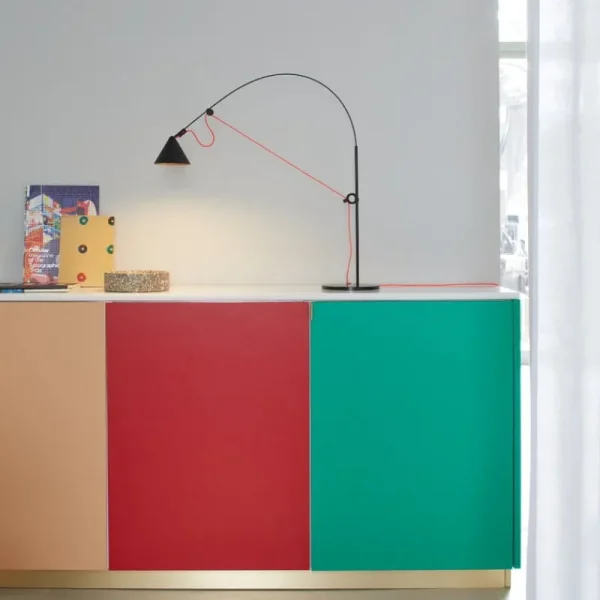 Stilnovo Schreibtischlampen | Tischlampen-Midgard AYNO S Tischleuchte, 3000K, Schwarz - Orange