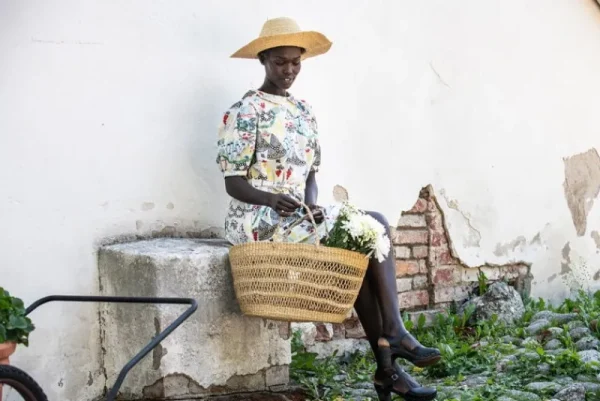 Mifuko Taschen^Bolga Marktkorb, M, weitmaschige Struktur, Natur