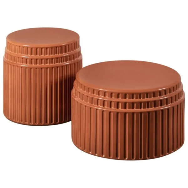 Sibast Tische-Miniforms Kolos Couchtisch, Terrakotta, glasiert