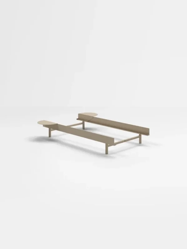 Moebe Betten-Bett, 90 cm, Sandbeige