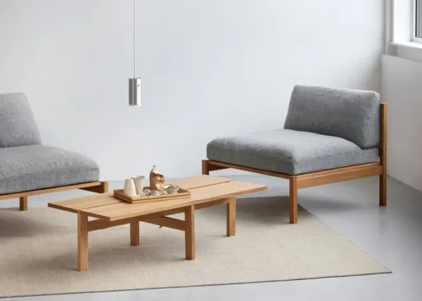 ferm LIVING Tische-Moebe Rectangular Couchtisch, 115 cm, Eiche