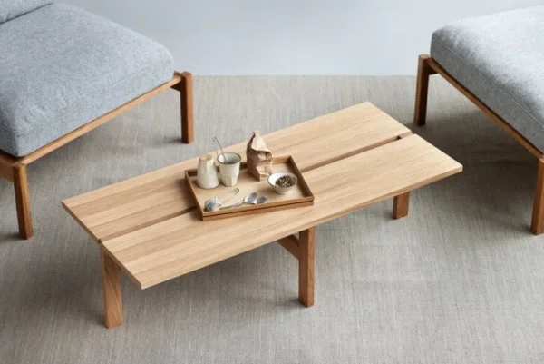 ferm LIVING Tische-Moebe Rectangular Couchtisch, 115 cm, Eiche