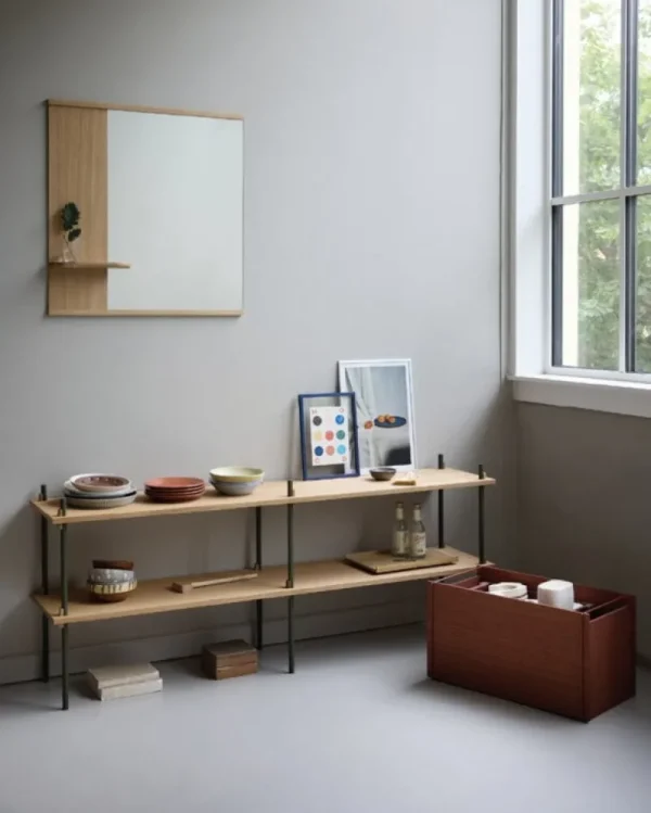 Muuto Spiegel | Regale-Moebe Spiegel mit Ablage, 70 cm, Eiche