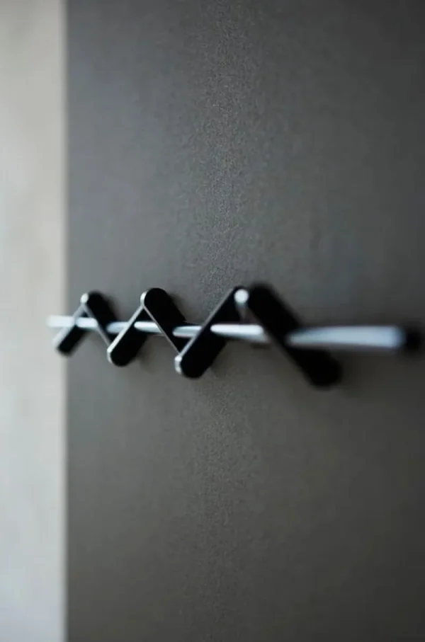 Moebe Garderoben Und Kleiderbügel^Wandgarderobe 70 cm, schwarz