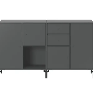 Montana Furniture Aufbewahrungsmöbel-Couple Sideboard, schwarze Beine – 04 Anthrazit