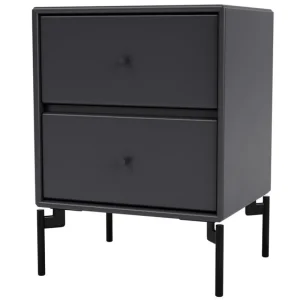 OX Denmarq Tische-Montana Furniture Drift Nachttisch, schwarze Standfüße – Korpus 04 Anthrazit