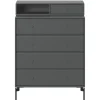 Montana Furniture Aufbewahrungsmöbel-Keep Kommode, schwarze Beine – 04 Anthrazit