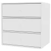 Montana Furniture Regale-Montana Mini Modul mit 3 Schubladen, 101 New White