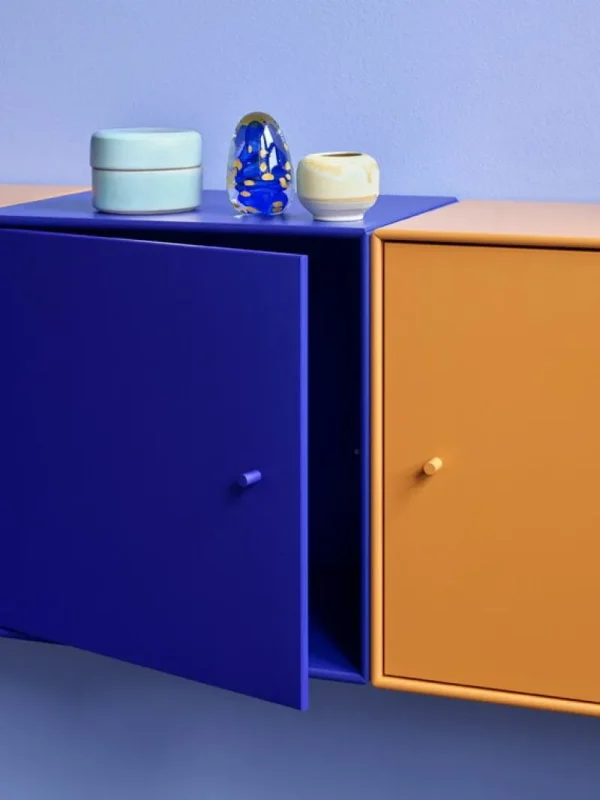 Montana Furniture Regale-Montana Mini Modul mit Tür, 142 Amber