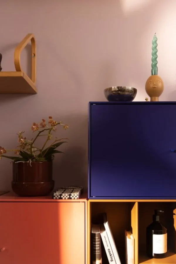 Montana Furniture Regale-Montana Mini Modul mit Tür, 151 Rhabarber