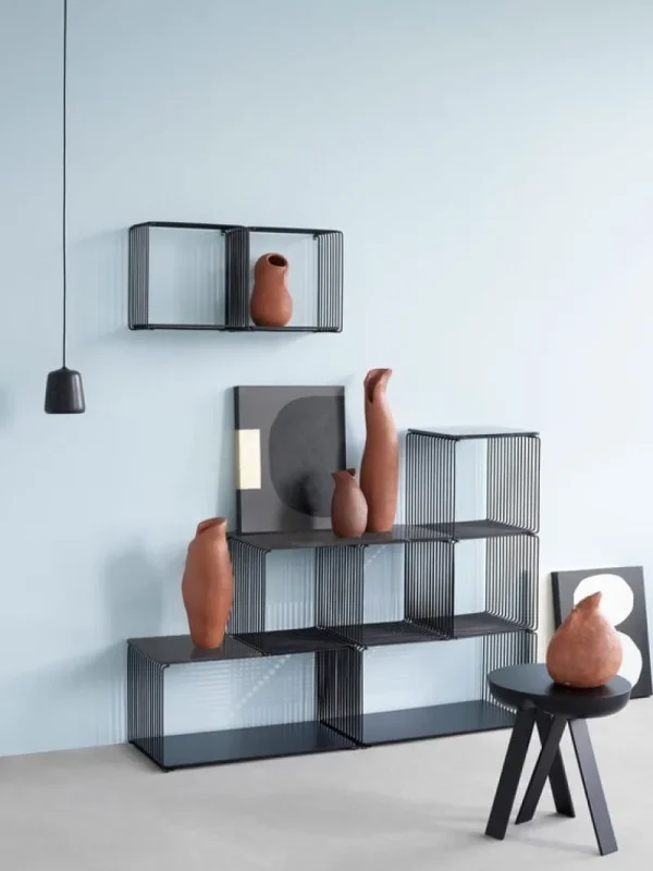 Montana Furniture Regale-Panton Wire Single Abdeckplatte, Tiefe 34,8 cm, 05 Black