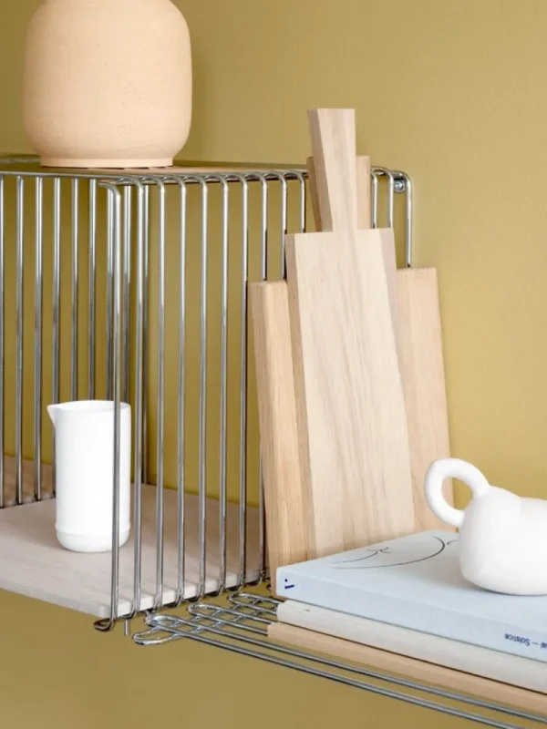 Lundia Regale-Montana Furniture Panton Wire Doppel Abdeckplatte, Tiefe 34,8 cm, 131 Eiche Weiß