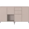 Montana Furniture Aufbewahrungsmöbel-Sideboard Couple, matt verchromte Beine – 137 Mushroom