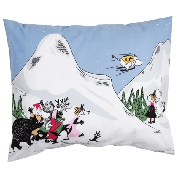 Kinder Moomin Arabia Mumin-produkte | Textilien Für Kinder^Mumin Kissenbezug, 50 x 60 cm, Skispringen
