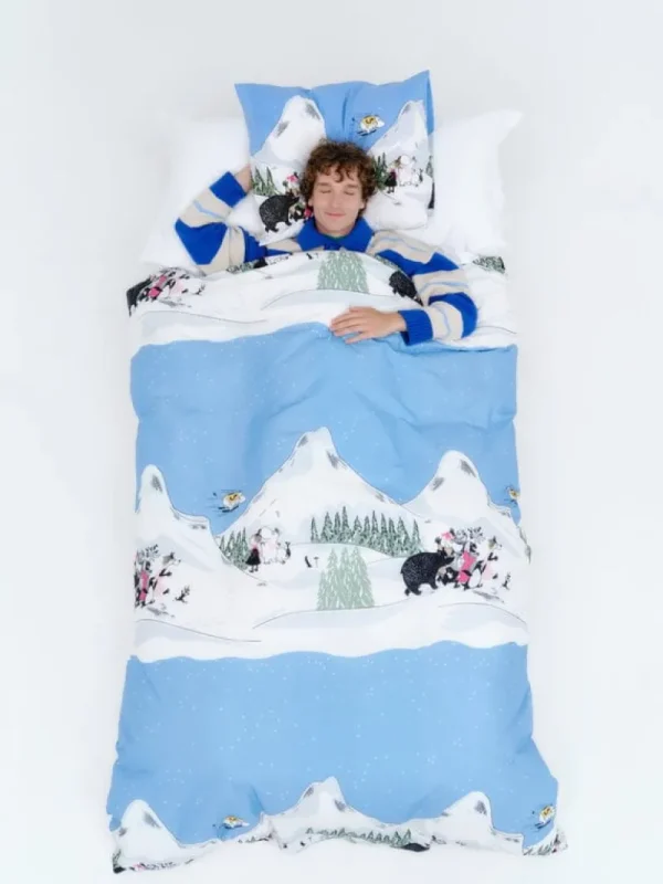 Kinder Moomin Arabia Mumin-produkte | Textilien Für Kinder^Mumin Kissenbezug, 50 x 60 cm, Skispringen