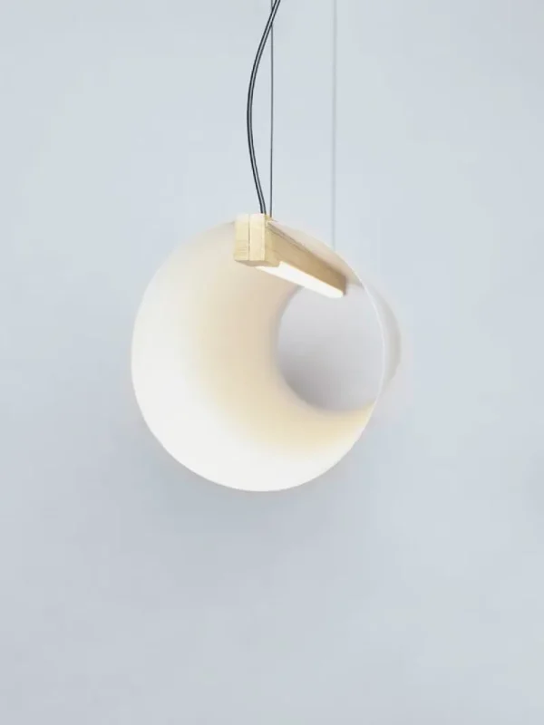 Motarasu Deckenleuchten-Enso Pendelleuchte, weiß - Eiche