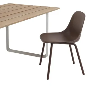 String Furniture Tische-Muuto 70/70 Outdoor Tisch, 225 x 90 cm, Sapele-Mahagoni - Grau