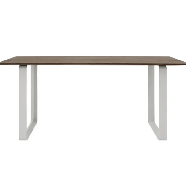 HAY Tische-Muuto 70/70 Tisch, 170 x 85 cm, Eiche massiv geräuchert – Grau