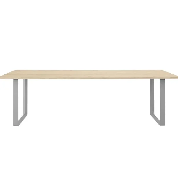 Vitra Tische-Muuto 70/70 Tisch, 255 x 108 cm, Eiche massiv – Grau