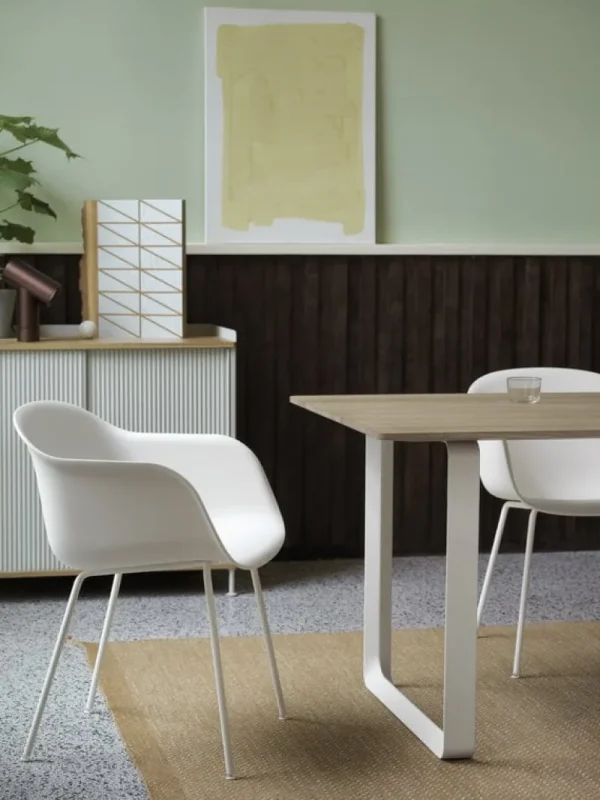 Hem Tische-Muuto 70/70 Tisch, 225 x 90 cm, Eiche massiv – Weiß