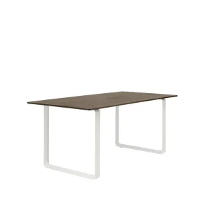 Muuto Tische-70/70 Tisch, 170 x 85 cm, Eiche massiv geräuchert – Weiß