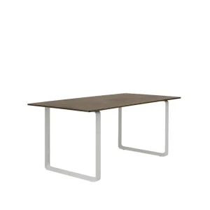 HAY Tische-Muuto 70/70 Tisch, 170 x 85 cm, Eiche massiv geräuchert – Grau