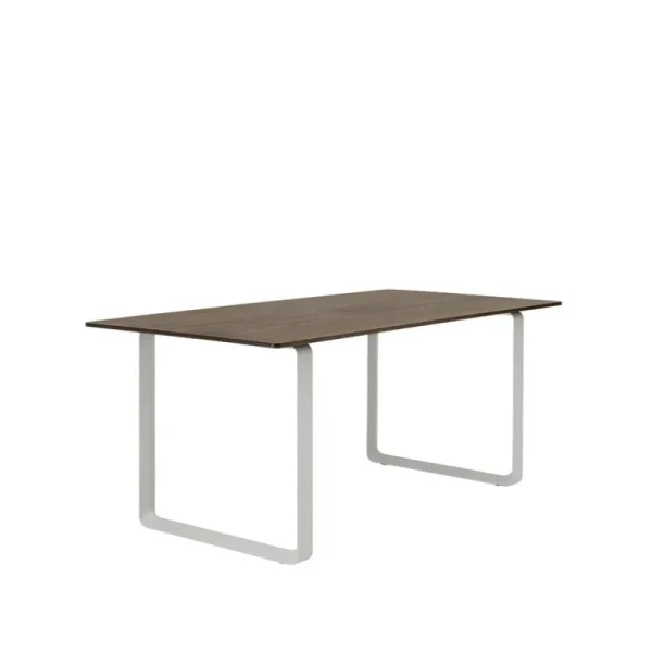 HAY Tische-Muuto 70/70 Tisch, 170 x 85 cm, Eiche massiv geräuchert – Grau