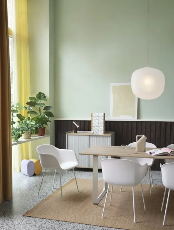 Hem Tische-Muuto 70/70 Tisch, 225 x 90 cm, Eiche massiv – Weiß