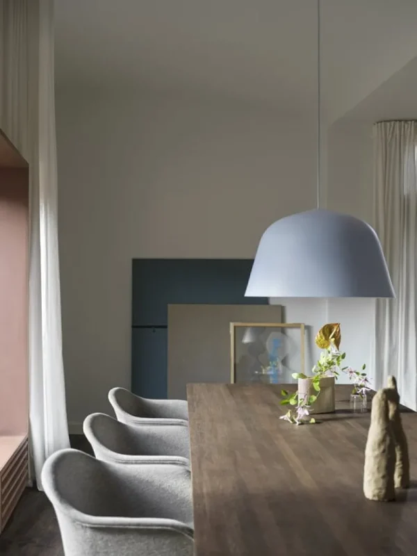 HAY Tische-Muuto 70/70 Tisch, 170 x 85 cm, Eiche massiv geräuchert – Grau
