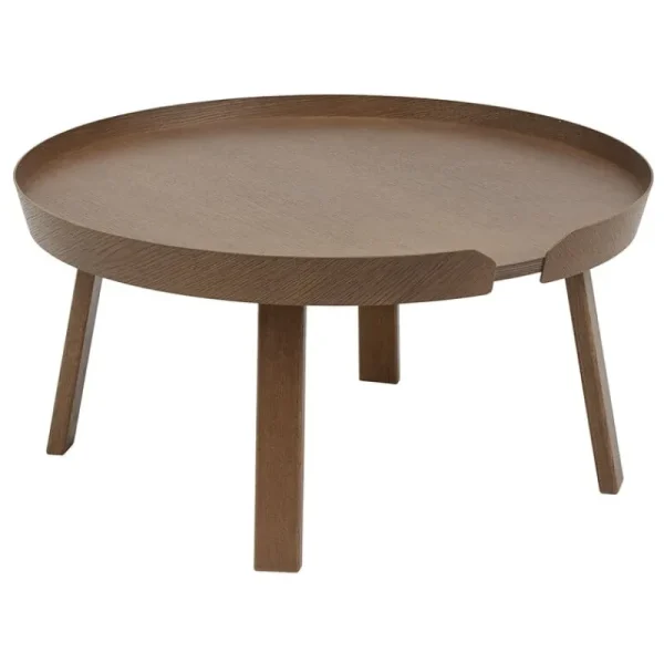 Muuto Tische-Around Couchtisch, groß, Dunkelbraun gebeizt