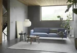 Muuto Tische-Around Couchtisch, groß, Dunkelbraun gebeizt