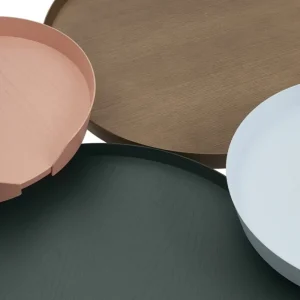 Muuto Tische-Around Couchtisch, groß, Dunkelbraun gebeizt