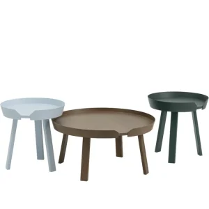 Muuto Tische-Around Couchtisch, groß, Dunkelbraun gebeizt