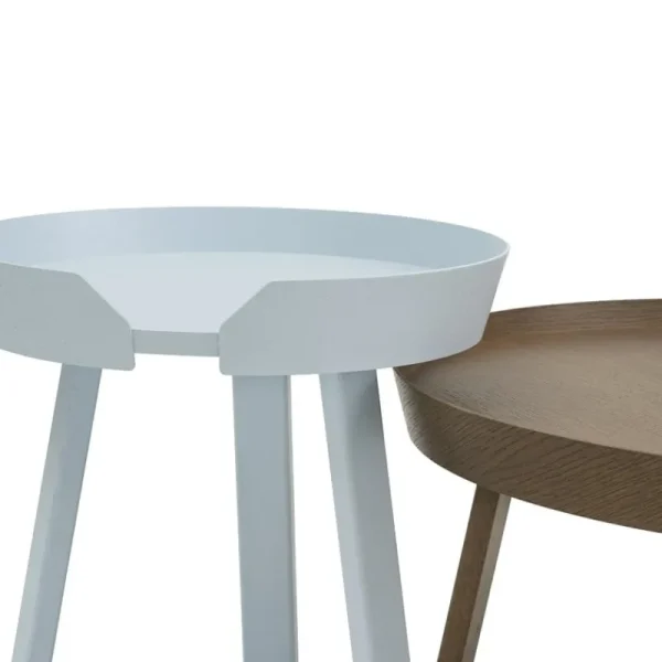 Muuto Tische-Around Couchtisch, groß, Dunkelbraun gebeizt