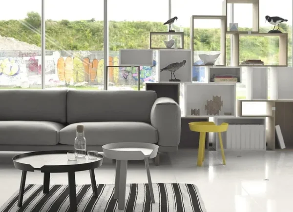 HAY Tische-Muuto Around Couchtisch, klein, grau