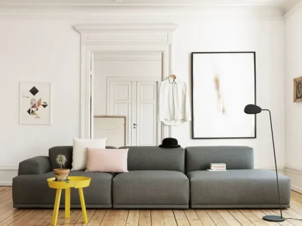 HAY Tische-Muuto Around Couchtisch, klein, grau