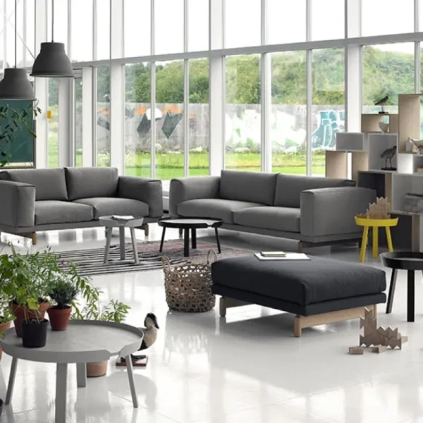 HAY Tische-Muuto Around Couchtisch, klein, schwarz