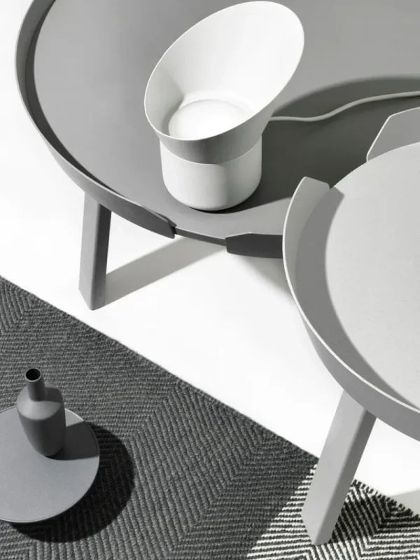 HAY Tische-Muuto Around Couchtisch, klein, grau