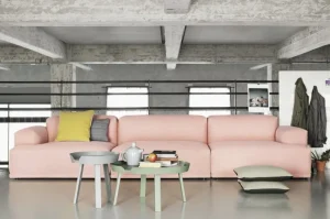 HAY Tische-Muuto Around Couchtisch, klein, grau
