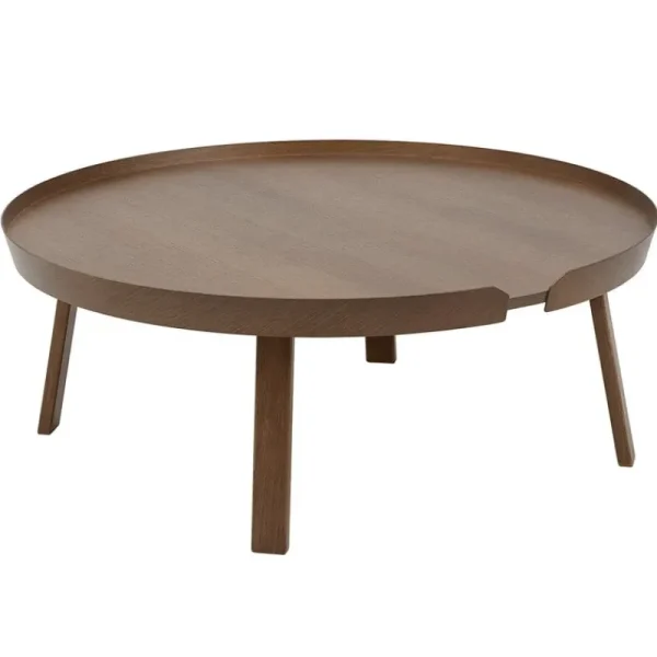 HAY Tische-Muuto Around Couchtisch, XL, Dunkelbraun gebeizt
