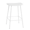 Normann Copenhagen Sitzgelegenheiten-Muuto Barhocker Fiber, 65 cm, Rohrgestell, weiß
