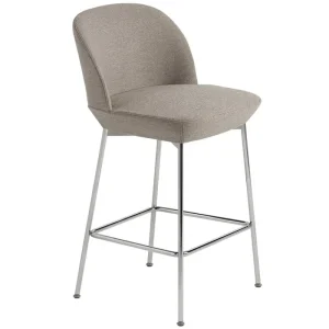 Muuto Sitzgelegenheiten-Barhocker Oslo, 65 cm, Ocean 32 – Chrom