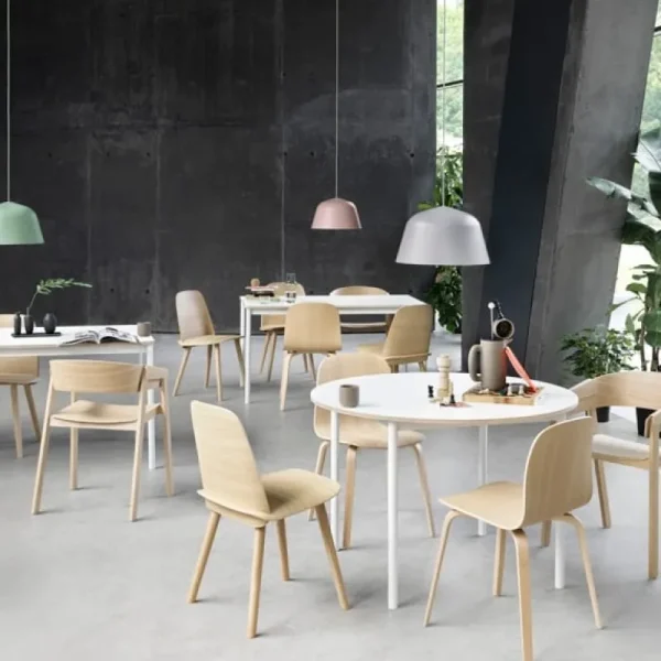 HAY Tische-Muuto Base Tisch, 140 x 80 cm, Laminat mit Sperrholzkanten