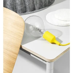 HAY Tische-Muuto Base Tisch, rund, 110 cm, Laminat mit Sperrholzkanten, weiß