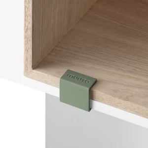 Muuto Regale-Clip Mini Stacked, 5 Stück, staubgrün