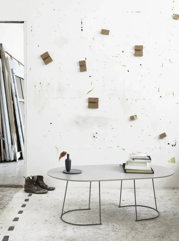 HAY Tische-Muuto Couchtisch Airy, groß, grau