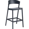 Artek Sitzgelegenheiten-Muuto Cover Barstuhl, 75 cm, midnight blue