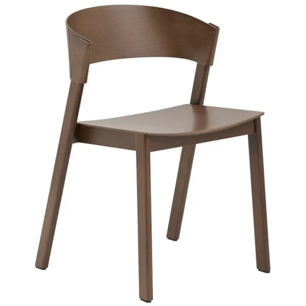 Labofa Sitzgelegenheiten-Muuto Cover Beistellstuhl, Dunkelbraun gebeizt