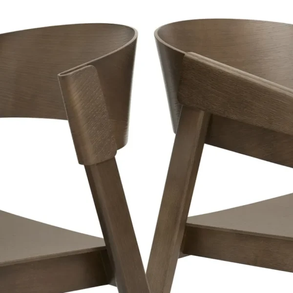 Labofa Sitzgelegenheiten-Muuto Cover Beistellstuhl, Dunkelbraun gebeizt